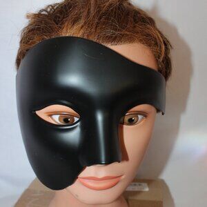 Masquerade Mask for Men  Black Half Face Mask Costume Halloween